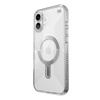 Speck Presidio Perfect-Clear Grip ClickLock & MagSafe - iPhone 16 Plus Case (Clear / Chrome Finish / Serene Silver)