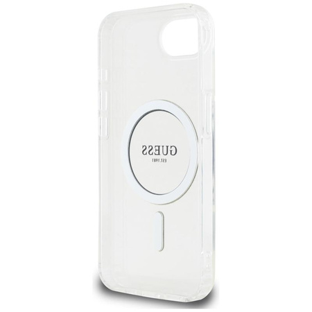 Guess IML Glitter Circle MagSafe - Case for iPhone 16e (transparent)