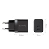 Crong Ultra Compact GaN - 2x USB-C 35W PD 3.0 síťová nabíječka s PPS (černá)