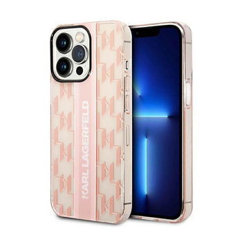 Karl Lagerfeld Mono Vertikaler Streifen - iPhone 14 Pro Tasche (rosa)