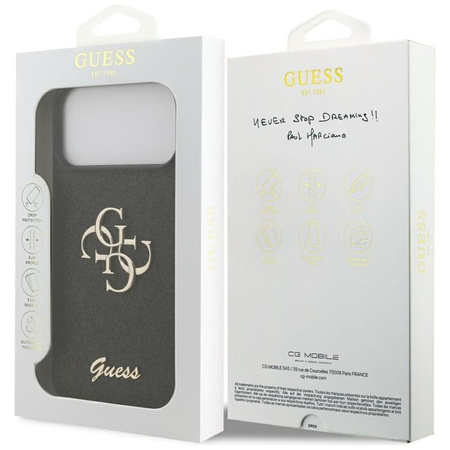 ETUI DO IPHONE 17 PRO MAX CZARNE GUESS ORYGINALNE BROKATOWE ELEGANCKIE