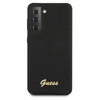 Guess Silicone Script Metal Logo - Etui Samsung Galaxy S21+ (czarny)