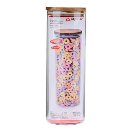 Alpina - Glass Food Container with Lid 1650 ml