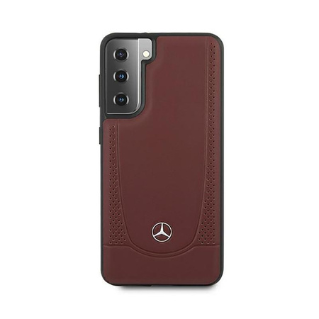 Mercedes Leather Urban Line - pouzdro Samsung Galaxy S21 (červené)