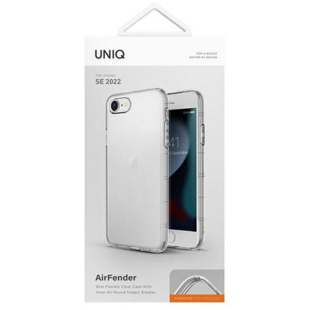 UNIQ Air Fender - Etui iPhone SE (2022/2020) / 8 / 7 (przezroczysty)