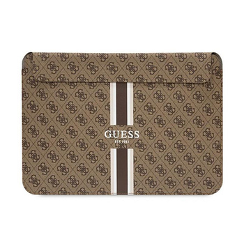 Guess 4G Printed Stripes Computer Sleeve - 14" Notebook Case (Brown)
