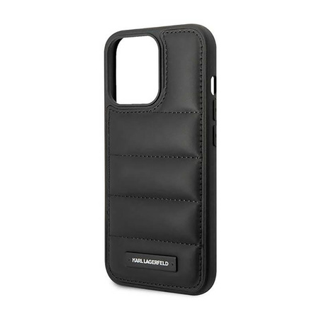 Karl Lagerfeld Puffy Elongated Logo - Etui iPhone 14 Pro (czarny)