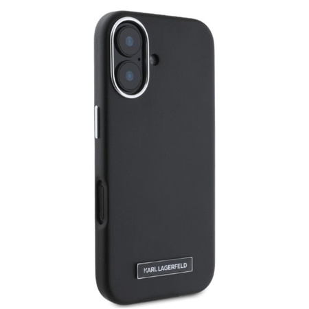 Karl Lagerfeld FW Metal Plate MagSafe - iPhone 16 Case (black)