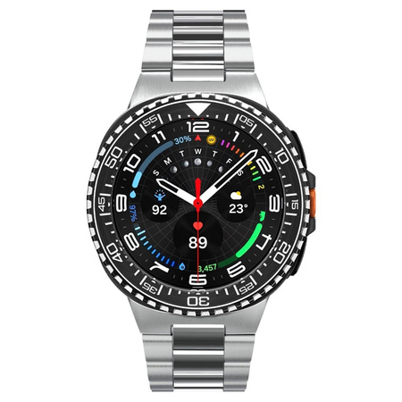 Spigen Bezel Tune Pro Diver - Hülle / Schutzring für Samsung Galaxy Watch 8 Classic 46 mm (Silber)