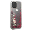 Guess Liquid Glitter Hearts - iPhone 11 Hülle (Himbeere)