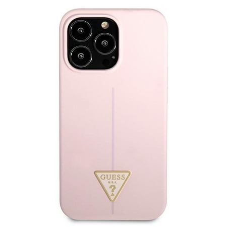 Guess szilikon háromszög logó - iPhone 13 Pro tok (lila)