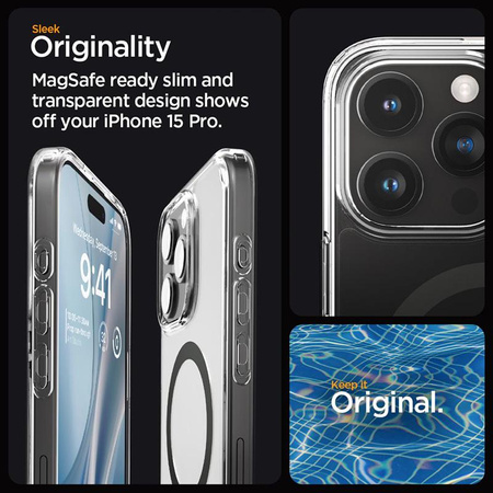Spigen Ultra Hybrid MagSafe - tok iPhone 15 Pro készülékhez (grafit)