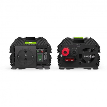 Green Cell - Měnič PRO 12V na 230V 300W/600W Modifikovaný sinusový měnič napětí