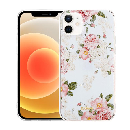 ETUI KWIATY DO IPHONE 12 MINI, Crong Wielokolorowe, Kwiatowe, Eleganckie