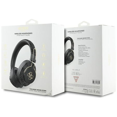 Guess Metal 4G Logo - ENC Bluetooth kabelloser In-Ear-Kopfhörer (schwarz)