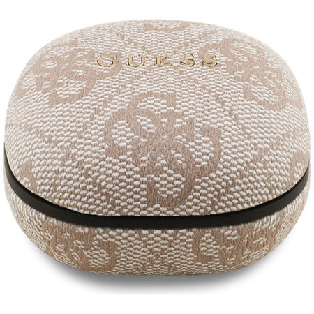 Guess 4G Classic Metal Logo - Bluetooth TWS ENC sluchátka + nabíjecí pouzdro (Růžová)