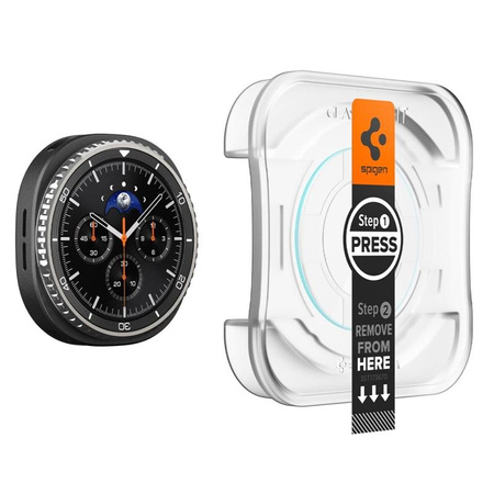 Spigen GLAS.TR EZ FIT 2-Pack – Tvrzené sklo pro Samsung Galaxy Watch 8 Classic 46 mm (2 ks)