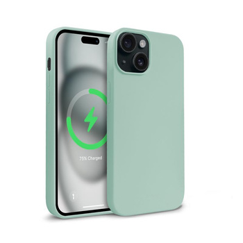 Crong Color Cover Magnetic - Custodia MagSafe per iPhone 15 (Menta)