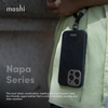 Moshi Napa MagSafe - Ledertasche für iPhone 15 Pro Max (Midnight Black)