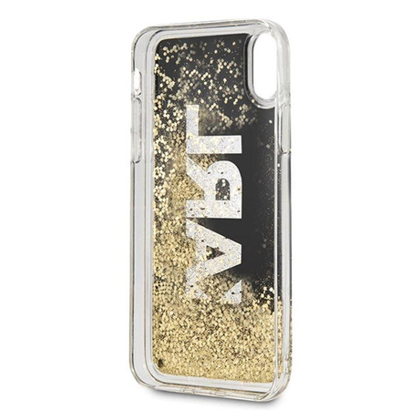 Karl Lagerfeld Logo Karl - iPhone Xs Max Hülle (Gold Glitter)