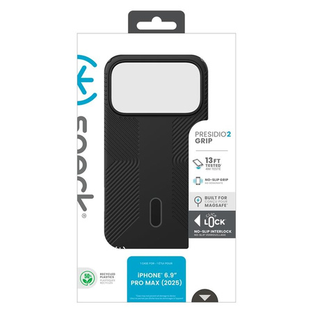 Speck Presidio2 Grip ClickLock és MagSafe tok iPhone 17 Pro Maxhoz (fekete / szürke / fehér)