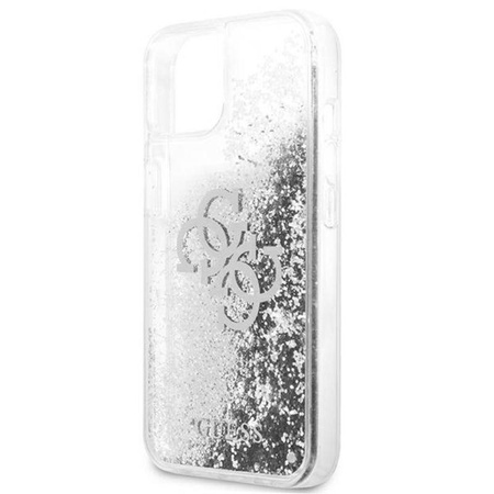 Guess Liquid Glitter 4G Big Logo - Case for iPhone 13 mini (Silver)