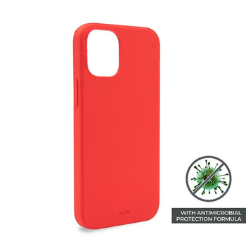 PURO ICON Cover - iPhone 12 Mini tok antimikrobiális védelemmel (piros)