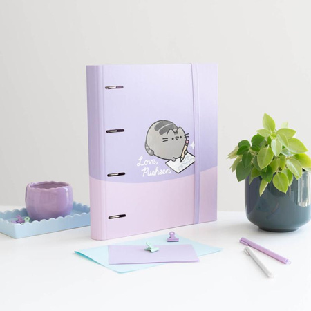 Pusheen - pořadač A4 z kolekce Moments (4 kroužky, gumička)