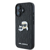 Karl Lagerfeld Monogram Karl & Choupette Head Pin - Case for iPhone 16 Plus (black)