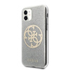 Guess Circle Glitter 4G - iPhone 11 Hülle (Hellgrau)