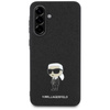 Karl Lagerfeld Fixed Glitter Iconic Logo Metal Pin - Tasche für Samsung Galaxy A36 5G (schwarz)