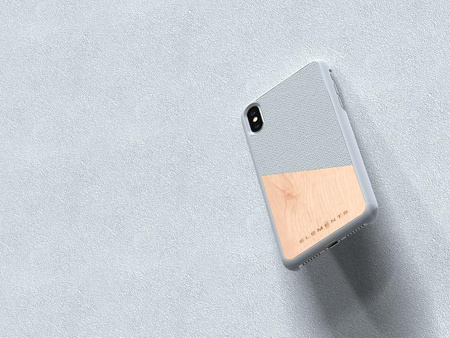Nordic Elements Original Hel - Coque en bois pour iPhone Xs Max (Gris clair)
