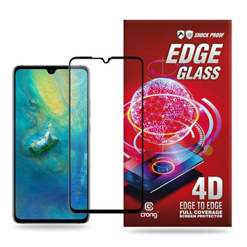 Crong Edge Glass 4D Full Glue - Verre trempé plein écran pour Huawei Mate 20
