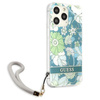 Guess Flower Cord - Case with Lanyard iPhone 13 Pro Max (Green)