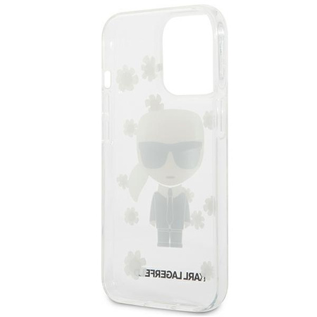 Karl Lagerfeld Iconic Karl Flower - Coque pour iPhone 13 Pro (Transparent)