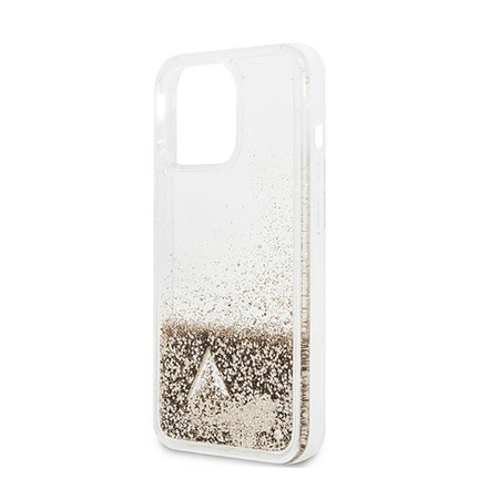 Guess Liquid Glitter Charms - iPhone 13 Pro Max Case (Gold)