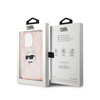 Karl Lagerfeld IML Choupette Kopf & Monogramm - iPhone 15 Pro Tasche (rosa)