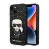 Karl Lagerfeld Glitter Flakes Ikonik - Case for iPhone 14 Plus (Black)