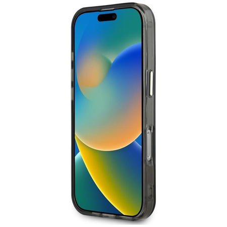 Guess IML Metal Mountain Logo MagSafe - Hülle für iPhone 16 Pro (schwarz)