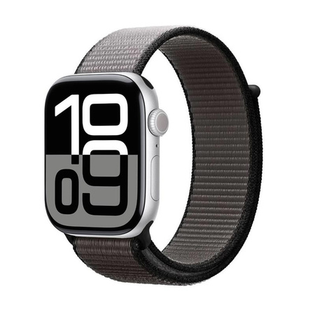 Crong Nylon - Sportarmband für Apple Watch 44/45/46/49 mm (Night Grey)