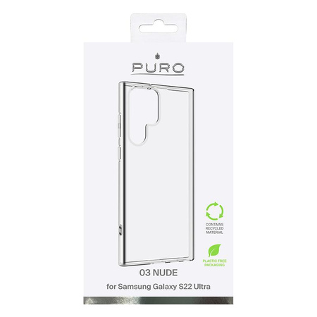 PURO 0.3 Nude - Samsung Galaxy S22 Ultra ekologické pouzdro (průhledné)