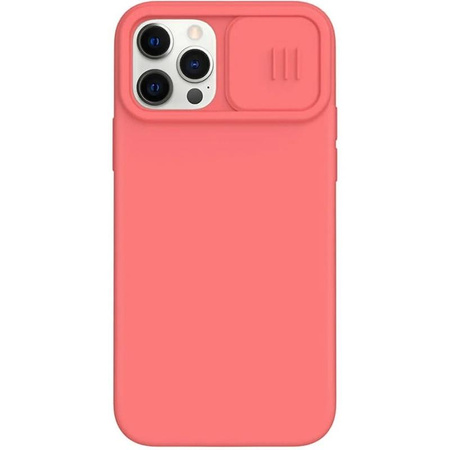 Nillkin CamShield Silky Magnetic - Apple iPhone 12 / 12 Pro tok kamerafedéllel (narancssárga rózsaszín)