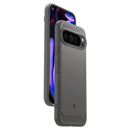 Spigen Rugged Armor - Gehäuse für Google Pixel 9 Pro XL (Marmor Grau)