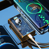 WEKOME WP-345 Vanguard Series - Power banka 10000 mAh s rychlým nabíjením a integrovaným kabelem USB-C a Lightning PD 20W + QC 22,5W (černá)