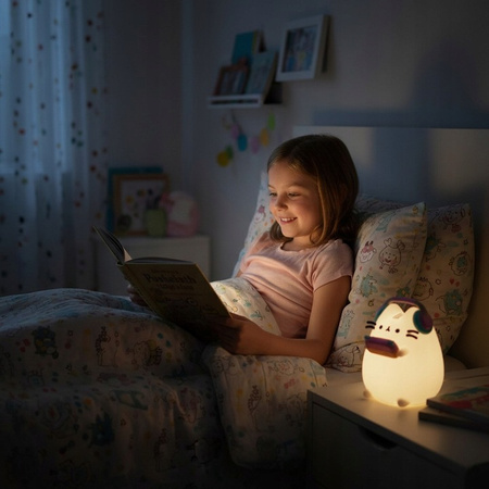 Lampka Nocna Pusheen dla Dzieci do Pokoju Chłopca Sypialni na Baterie Kabel