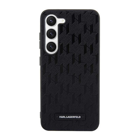 Karl Lagerfeld Saffiano Monogram Metal Logo - pouzdro pro Samsung Galaxy S23+ (černé)