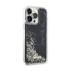 Guess Liquid Glitter Marble - Schutzhülle für iPhone 14 Pro Max (Schwarz)