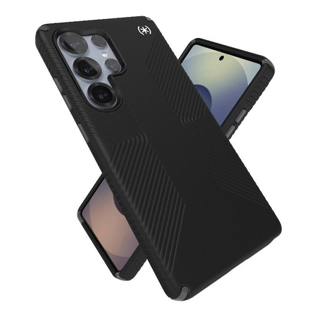 Speck Presidio2 Grip - Samsung Galaxy S25 Ultra tok (fekete/lemezszürke/fehér)