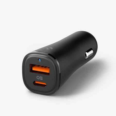 Spigen ArcStation Essential EV482 - Chargeur de voiture USB-C & USB-A PD + QC3.0 48W (Noir)