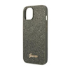 Guess Glitter Flakes Metal Logo Case – Etui iPhone 14 Plus (zielony)